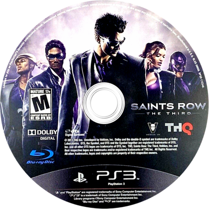 Saints Row: The Third disc art for PlayStation 3 (PS3) video game