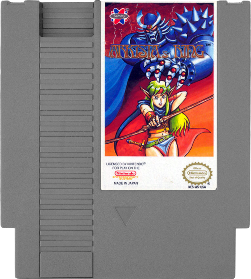 Arkista's Ring Nintendo Entertainment System NES for retro video game enthusiasts featuring fantasy action adventure gameplay magical bow combat cooperative two player mode dungeon exploration enemy battles classic 8 bit gaming and collectible gaming appeal cartridge