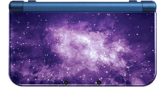 Nintendo New 3DS XL System 3DS XL Galaxy for handheld gaming fans featuring large dual screens stereoscopic 3D display enhanced processing power C Stick built in amiibo support Galaxy themed design portable Nintendo gaming and scratch and scuff cosmetic condition collectible gaming appeal Top