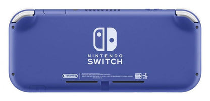Nintendo Switch Lite Blue handheld console portable gaming system blue color Nintendo Switch Lite hardware compact design built in controls digital and cartridge games WiFi gaming device Nintendo handheld console back