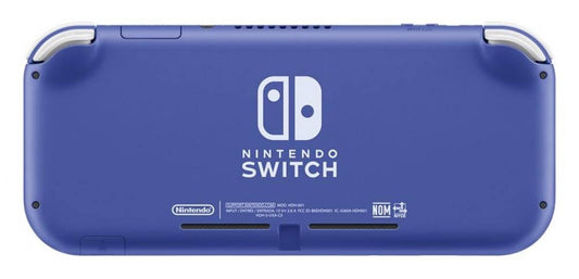 Nintendo Switch Lite Blue handheld console portable gaming system blue color Nintendo Switch Lite hardware compact design built in controls digital and cartridge games WiFi gaming device Nintendo handheld console back