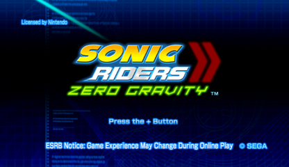 Sonic Riders: Zero Gravity – Nintendo Wii (Wii) futuristic hoverboard racing action video game title screen