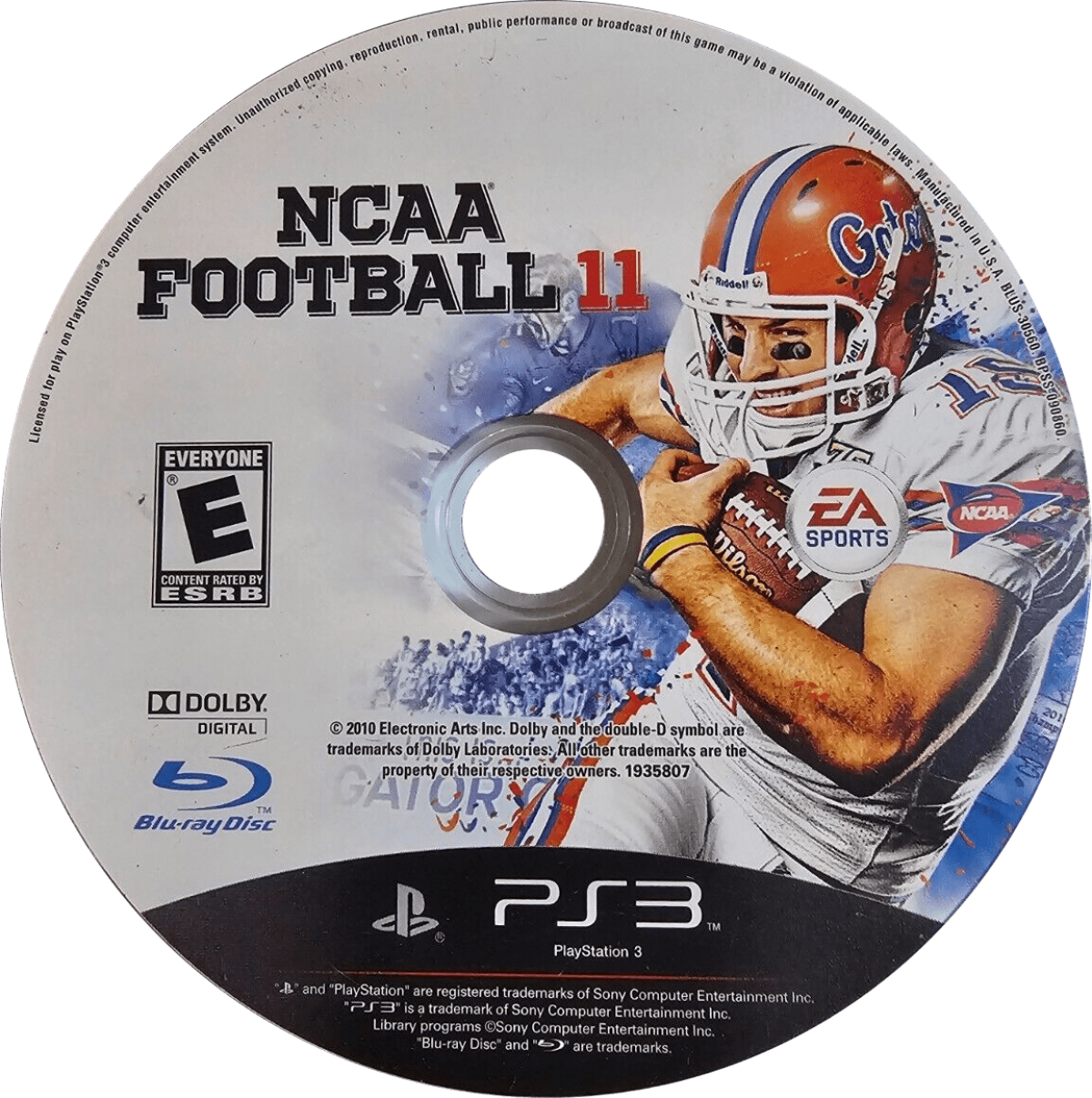 NCAA Football 11 for PlayStation 3 (PS3) at Gamers INC, featuring an authentic college football experience with a revamped ESPN-style presentation, dynamic lighting, and explosive new locomotion mechanics for smooth and realistic player movement on the field disc