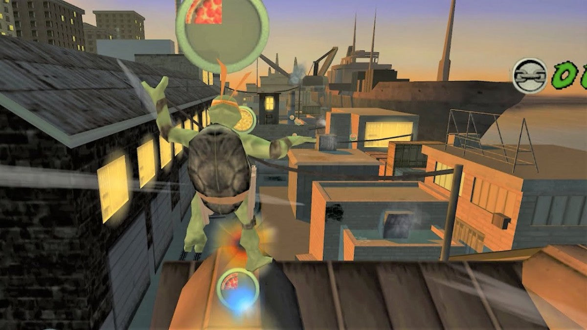 Teenage Mutant Ninja Turtles PlayStation Portable PSP video game, action brawler, beat ’em up gameplay, classic TMNT franchise title gameplay screenshot