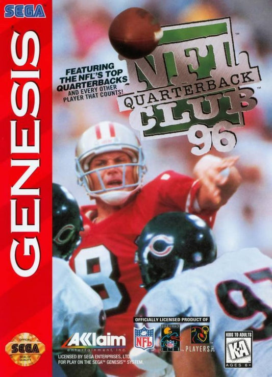 NFL Quarterback Club 96 cover art for Sega Genesis (GEN) video game