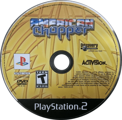 American Chopper PS2 motorcycle racing video game disc