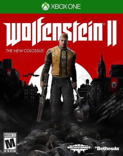 Wolfenstein II: The New Colossus – Xbox One (XONE) cover art for sci-fi first-person shooter video game