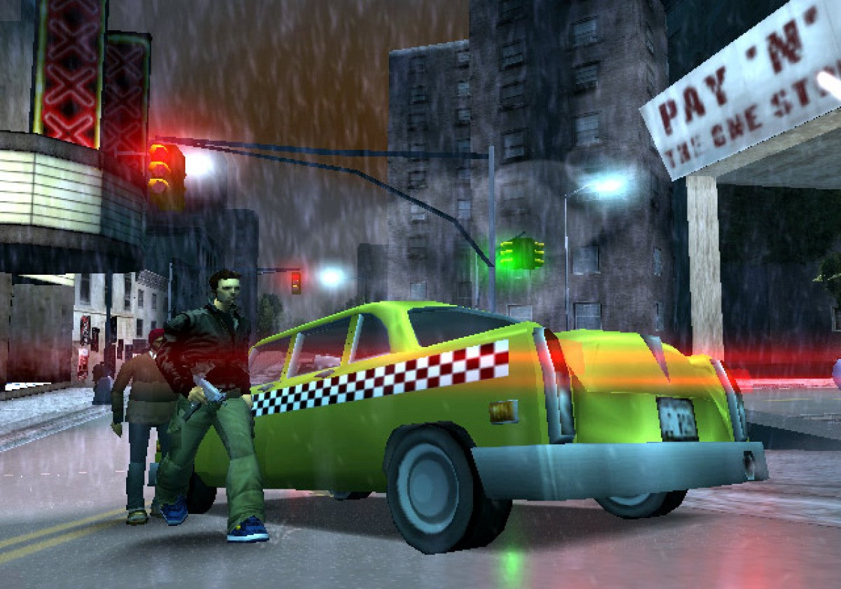 Grand Theft Auto III PlayStation 2 open-world action-adventure video game Rockstar Games Liberty City Claude silent protagonist missions vehicle hijacking crime syndicates Mafia gangs 3D era sandbox gameplay screenshot
