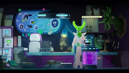 Trover Saves the Universe for PlayStation 4 comedic action adventure game featuring colorful alien worlds platforming combat and humorous story from the creators of Rick and Morty gameplay