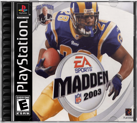 Madden NFL 2003 cover art for PlayStation 1 (PS1) video game
