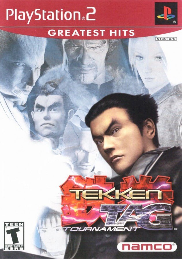 Tekken Tag Tournament Greatest Hits PlayStation 2 PS2 video game featuring classic fighting gameplay tag team battles iconic Tekken characters martial arts combat arcade action competitive gameplay and character switching PlayStation 2 retro video game collection collectible gaming appeal front cover art