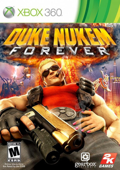 Duke Nukem Forever cover art for Xbox 360 (X360) first-person shooter video game