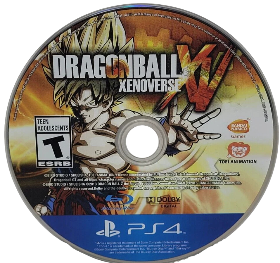 Dragon Ball Xenoverse – PlayStation 4 (PS4) video game disc, fighting RPG by Bandai Namco Entertainment