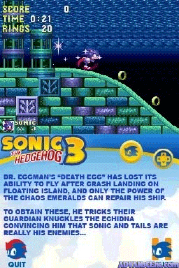 Sonic Classic Collection gameplay for Nintendo DS (DS) video game  