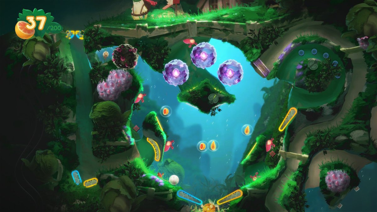 Yoku's Island Express Nintendo Switch inspired design featuring charming pinball platform adventure aesthetic vibrant tropical island exploration unique physics based gameplay colorful characters whimsical quests open world discovery and family friendly fun presentation gameplay