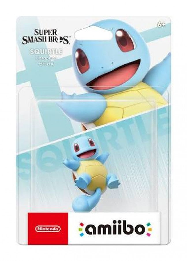 Squirtle Amiibo Super Smash Bros Nintendo Amiibo sealed collectible figure featuring Squirtle from Pokémon detailed character design Super Smash Bros styling NFC functionality compatible Nintendo games sealed packaging Amiibo collection display collectible and gaming accessory appeal