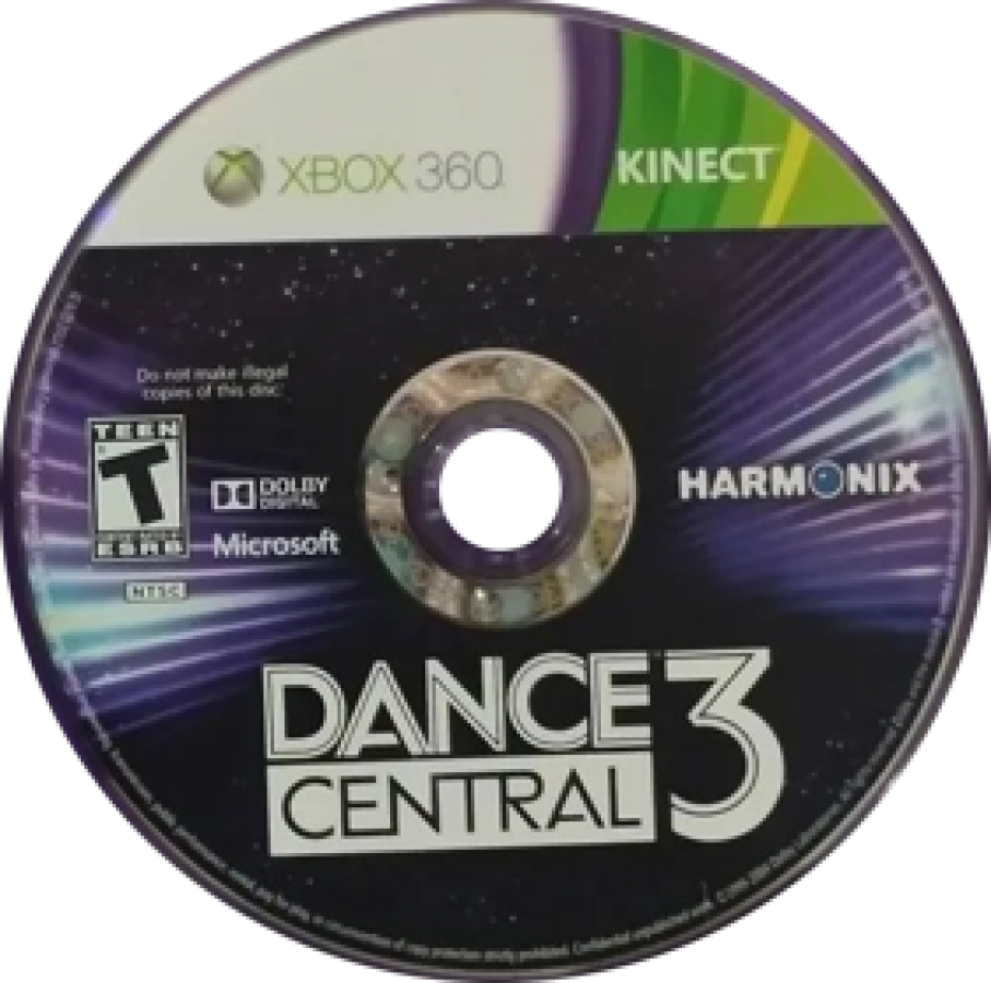 Dance Central 3 disc for Xbox 360 (X360) music rhythm dance video game