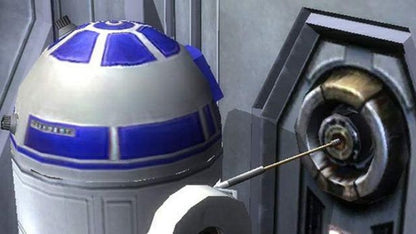 Star Wars: Episode III – Revenge of the Sith – PlayStation 2 (PS2) video game gameplay, action-adventure lightsaber combat.