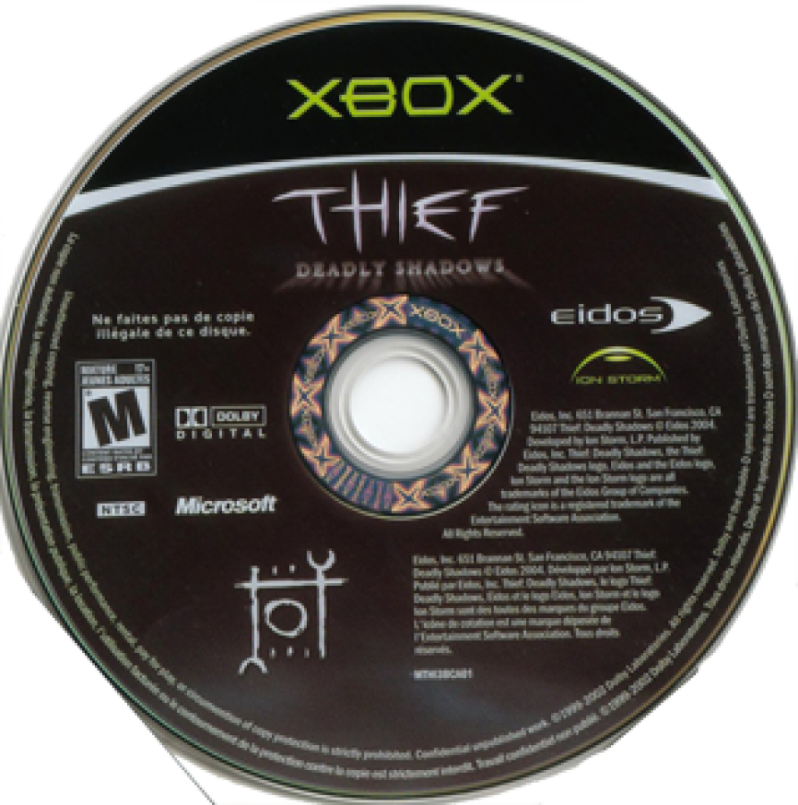 Thief: Deadly Shadows disc for Xbox (XBOX) video game