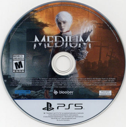The Medium disc for PlayStation 5 (PS5) psychological horror video 