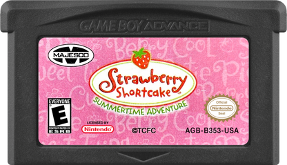Strawberry Shortcake: Summertime Adventure cartridge art for Game Boy Advance (GBA) video game