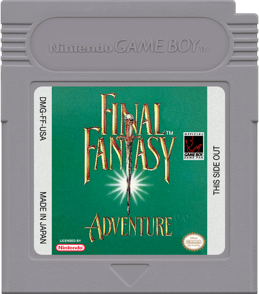 Final Fantasy Adventure Game Boy action RPG top-down adventure prequel to Secret of Mana catridge art