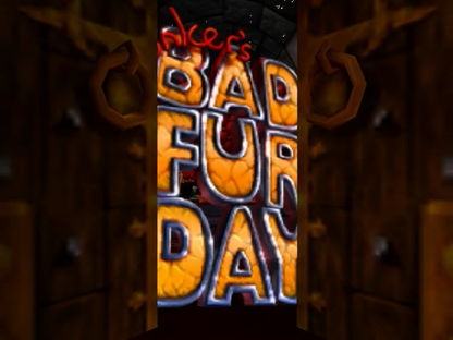 Conkers Bad Fur Day title screen for Nintendo 64 N64 video game