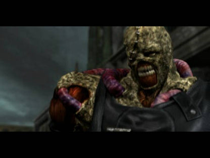Resident Evil 3 Nemesis PlayStation 1 game featuring classic survival horror gameplay, fixed camera angles, and intense Nemesis encounters in Raccoon City gameplay screenshot