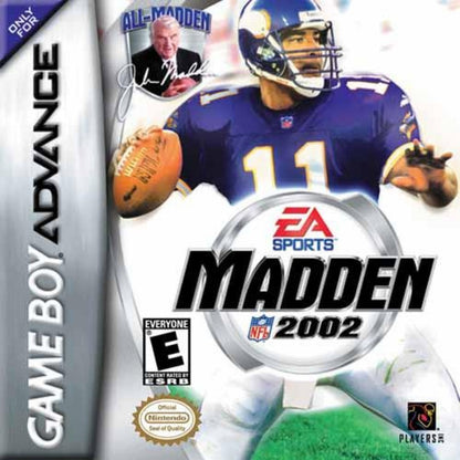 Madden NFL 2002 cover art for Game Boy Advance (GBA) video game