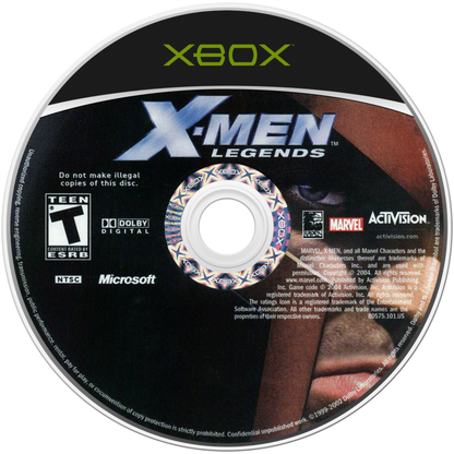X-Men Legends Xbox XBOX for action role playing video game fans featuring Marvel superhero team based combat iconic X-Men characters character progression cooperative multiplayer mutant powers immersive comic book storyline dungeon exploration collectible gaming appeal game disc