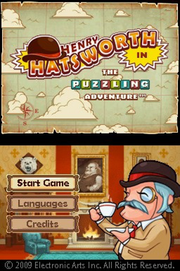 Henry Hatsworth in the Puzzling Adventure Nintendo DS DS for action puzzle platforming video game fans featuring dual screen gameplay colorful platforming levels match three puzzle mechanics enemy battles power ups challenging stages unique cartoon characters and creative Nintendo DS gameplay collectible gaming appeal gameplay