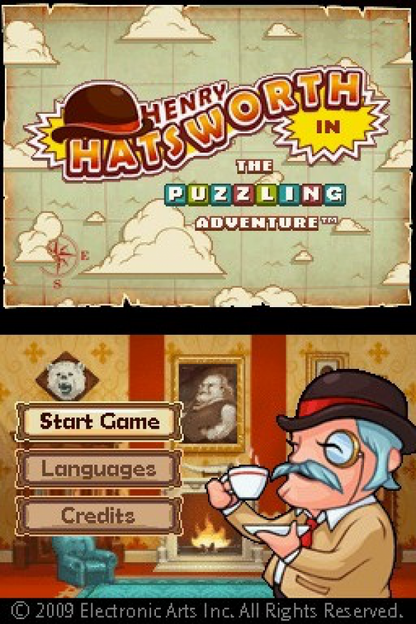 Henry Hatsworth in the Puzzling Adventure Nintendo DS DS for action puzzle platforming video game fans featuring dual screen gameplay colorful platforming levels match three puzzle mechanics enemy battles power ups challenging stages unique cartoon characters and creative Nintendo DS gameplay collectible gaming appeal gameplay