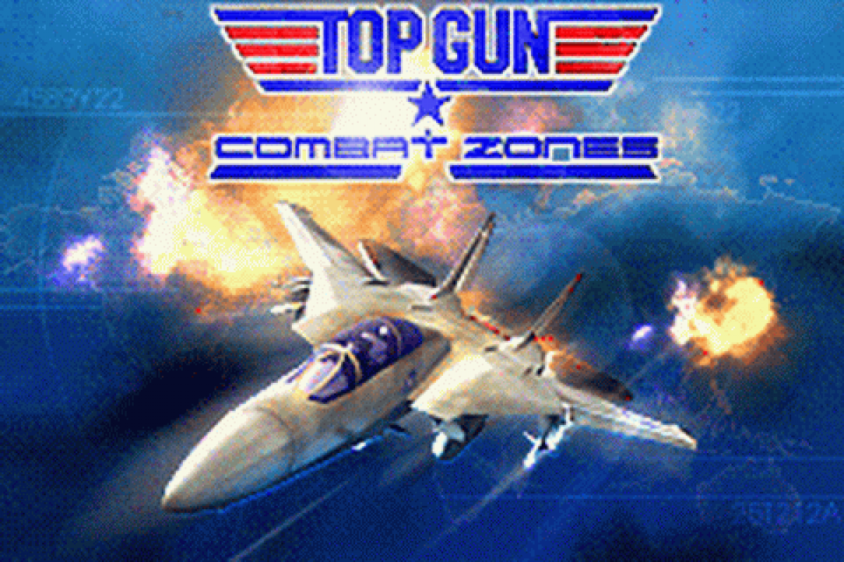 Top Gun Combat Zone Game Boy Advance GBA air combat flight simulation video game based on the film franchise main menu title screen