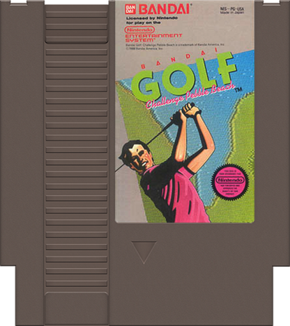 Bandai Golf Challenge: Pebble Beach cartridge for Nintendo Entertainment System (NES) retro video game