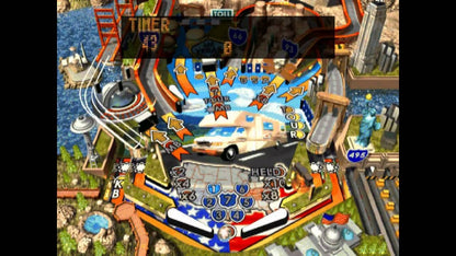 Patriotic Pinball PlayStation 1 PS1 video game, pinball simulation, themed arcade-style tables, classic console title gameplay screenshot