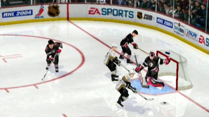 NHL 2004 PS2 Sony PlayStation 2 ice hockey sports game EA Sports NHL simulation hockey gameplay season mode franchise mode realistic skating puck physics NHL teams roster management multiplayer hockey game retro gaming PlayStation 2 software video game title gameplay