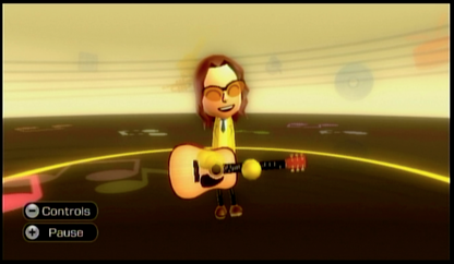 Wii Music gameplay for Nintendo Wii (Wii) featuring motion‑controlled music creation with virtual instruments, jam sessions, and playful performance modes.