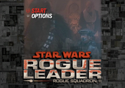 Star Wars Rogue Leader [Player's Choice] title screen for Nintendo GameCube