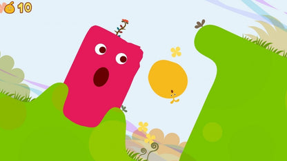 LocoRoco PSP inspired design featuring whimsical platform adventure aesthetic colorful rolling creatures vibrant hand drawn environments cheerful music playful physics based gameplay charming puzzle elements and joyful portable gaming presentation gameplay
