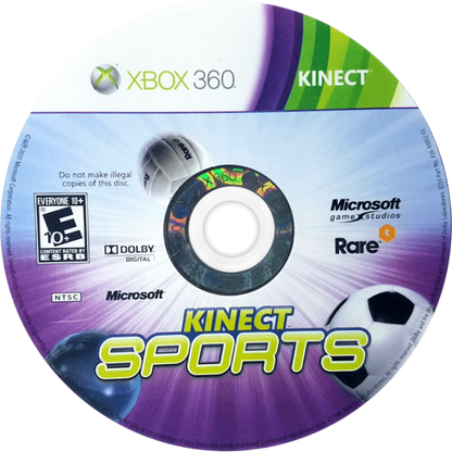 Kinect Sports disc for Xbox 360 (X360) motion-controlled sports party video game