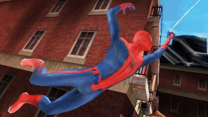 The Amazing Spider-Man Nintendo Wii for action adventure video game fans featuring Spider-Man web swinging combat superhero missions New York City exploration wall crawling acrobatic attacks villains puzzle solving and motion control gameplay collectible gaming appeal gameplay