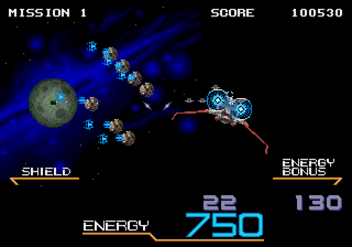 Galaxy Force II Sega Genesis retro video game rail shooter gameplay (1990)