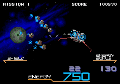 Galaxy Force II Sega Genesis retro video game rail shooter gameplay (1990)