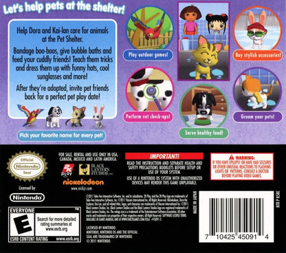 Dora & Kai-Lan's Pet Shelter – Nintendo DS: Care for pets, complete fun shelter tasks, and explore interactive adventures with Dora and Kai-Lan back cover