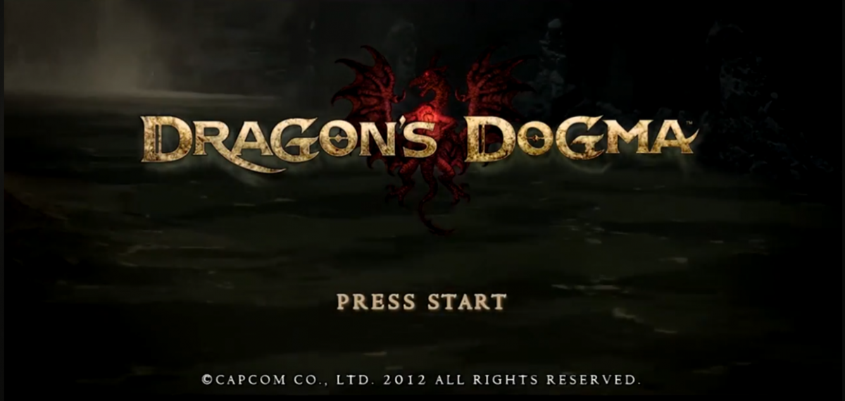Dragon's Dogma title screen for PlayStation 3 (PS3) video game