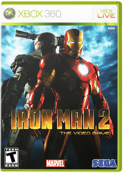 Iron Man 2 cover art for Xbox 360 (X360) action-adventure superhero video game