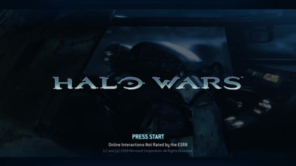 Halo Wars start screen for Xbox 360 (X360) real-time strategy video game