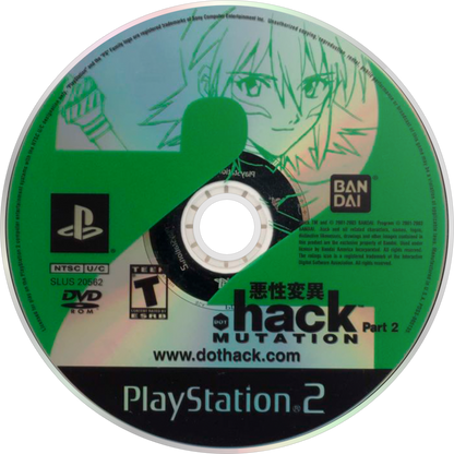.hack//Mutation for PlayStation 2 (PS2) at Gamers INC, featuring the second chapter of the epic .hack tetralogy where you continue Kite’s journey through "The World" to save his friend Orca, with enhanced real-time combat, data draining mechanics, and the included Liminality Vol. 2 DVD for an immersive multi-media RPG experience game disc
