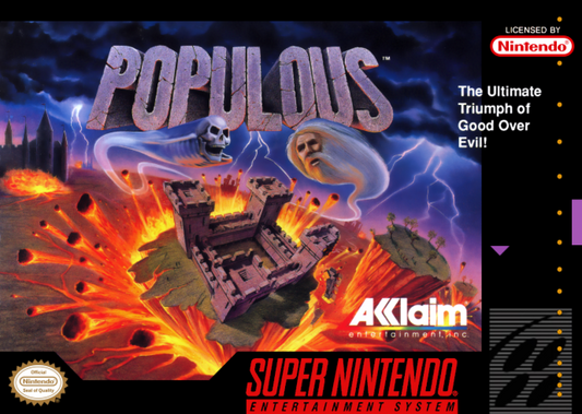 Populous cover art for Super Nintendo Entertainment System (SNES) video game