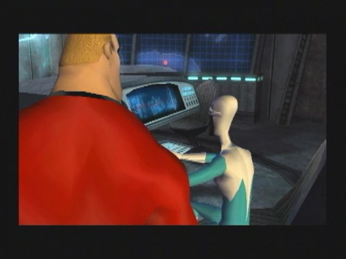 
The Incredibles Rise of the Underminer PlayStation 2 PS2 video game, action adventure, Pixar movie tie-in, cooperative gameplay, family-friendly console title gameplay